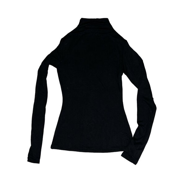 Naked Wardrobe Compression Long Sleeve Half Zip Neck Top Sz Small Womens Black - Picture 8 of 14